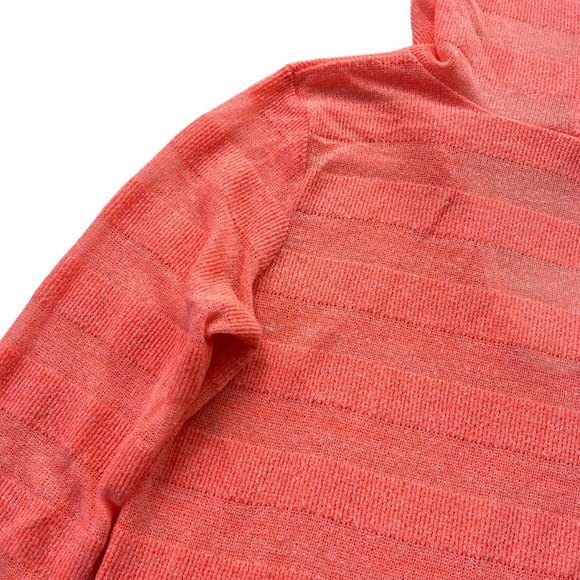 Miss Me Womens Sz Medium Bright Coral 3/4 Sleeve Knit Hooded Lightweight Sweater - Picture 11 of 16